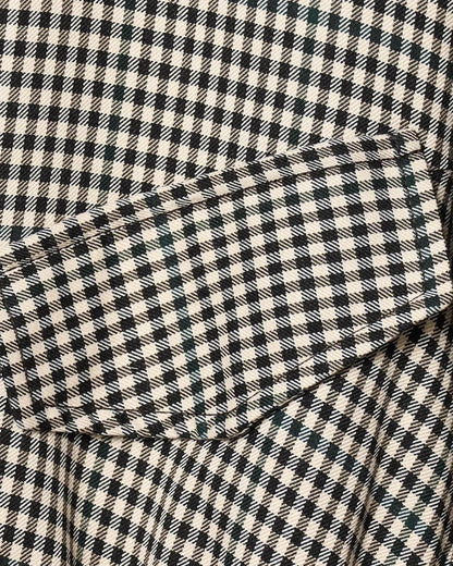 Emma High Neck Checked Bomber Jacket