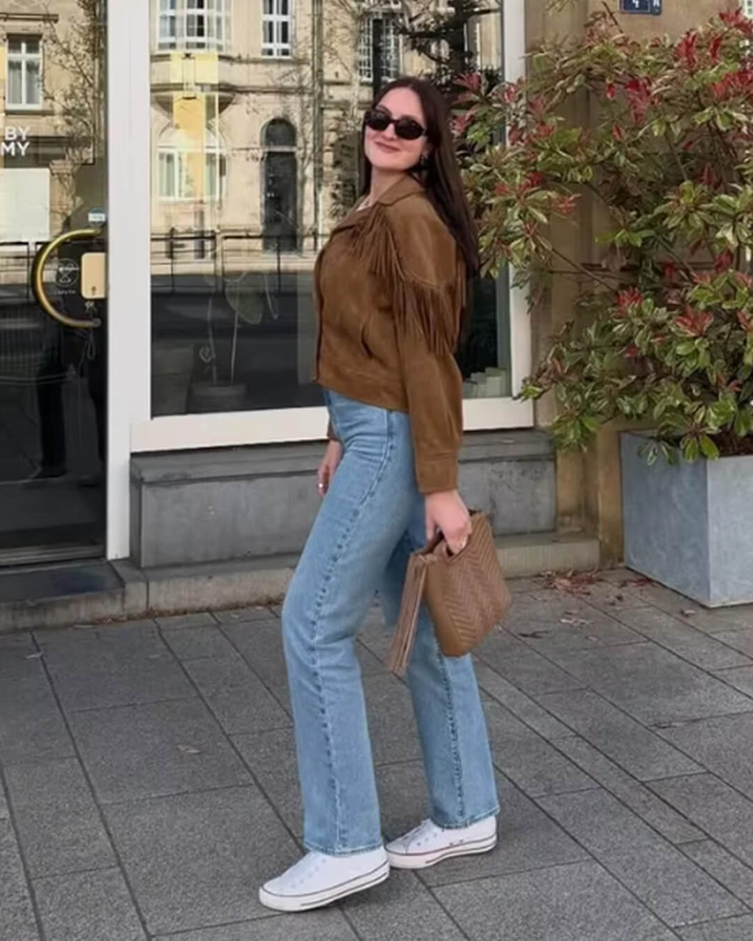 Lucy Faux Suede Fringe Western Jacket
