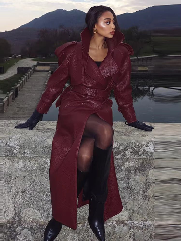 Kelly Long Leather Moto Jacket