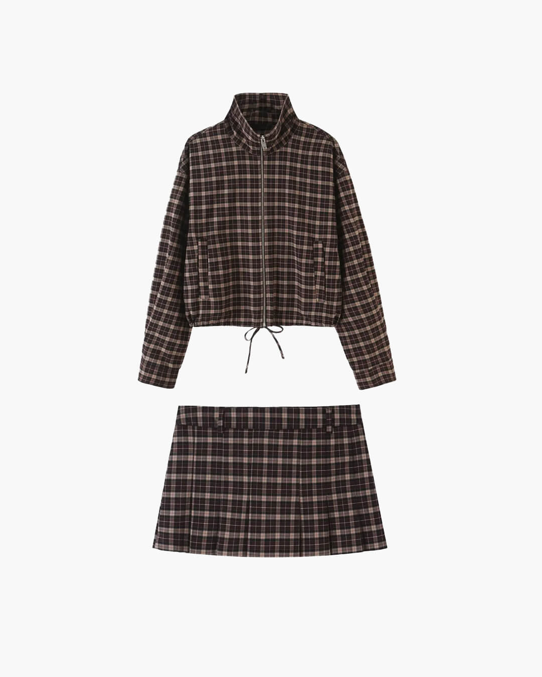 Eva Checked Jacket & Skirt Set