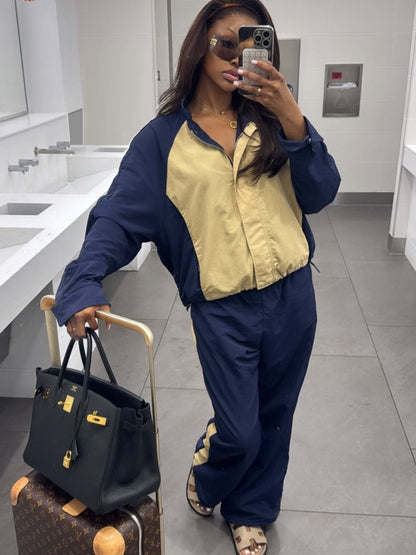 Nora Patchwork Nylon Tracksuit
