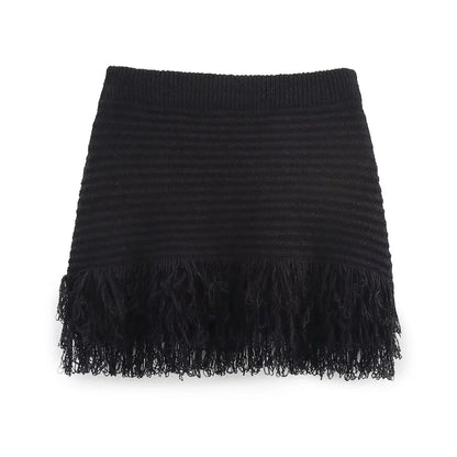 Sophia Knitted Tassel Skirt Set