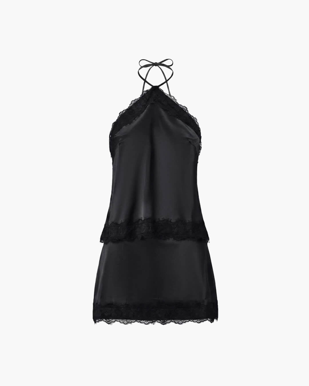 Sienna Satin Halter Neck Two-Piece Set