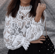 Andy Long Sleeve Sheer Lace Top
