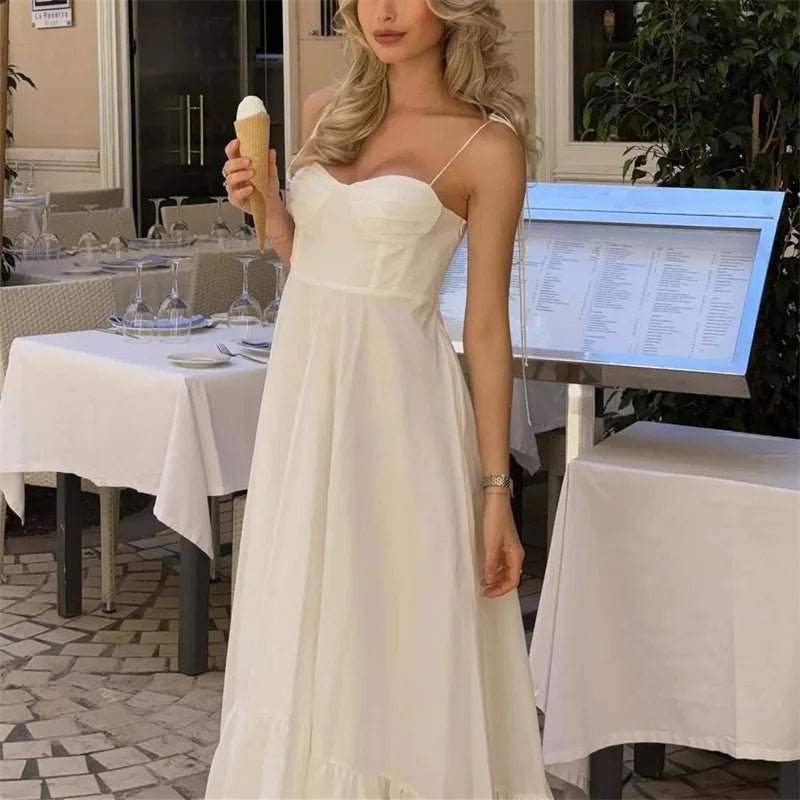 SOKYND Anna Flowing Tiered Midi Dress DressSOKYND-228439-WHI-M-66807WhiteM