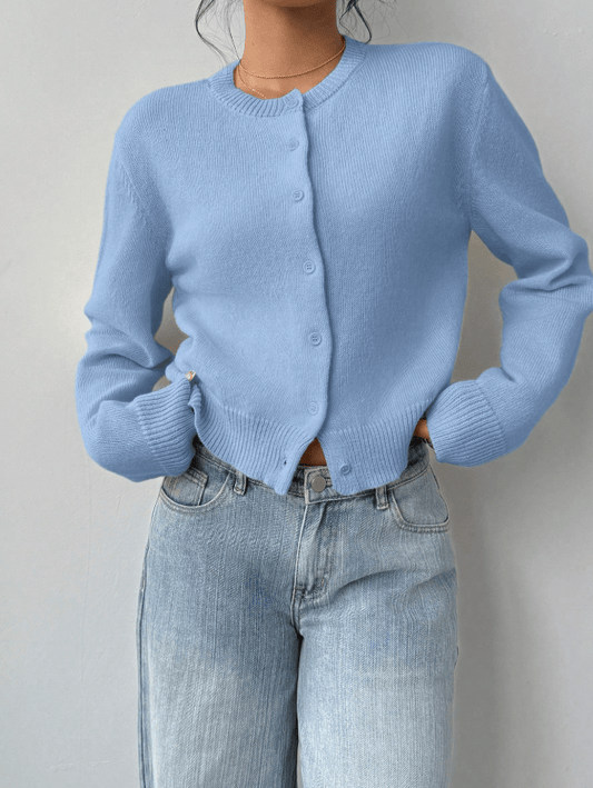 SOKYND Annie Button Front Knit Cardigan CardiganSOKYND-545431-BLU-S-56631BlueS