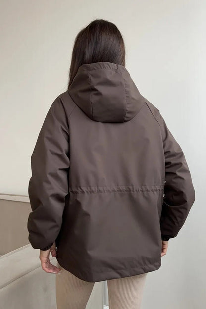 SOKYND Camila Waterproof Hooded Jacket Coats & JacketsBrownM