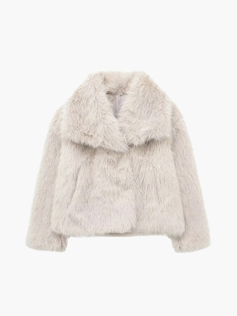 SOKYND Carley Faux Fur Coat Coats & JacketsEw1767356248744329289CreamS