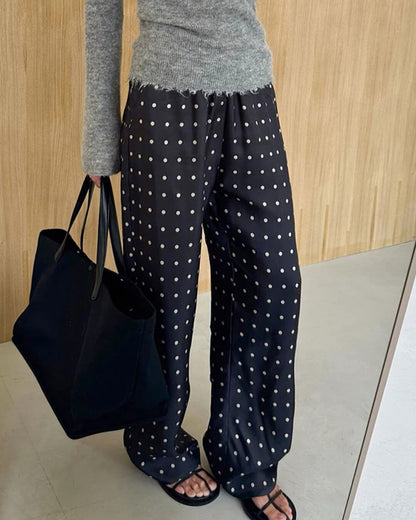 SOKYND Catalina Polka Dot Satin Pants BottomsSOKYND-829527-L-OS-30327L