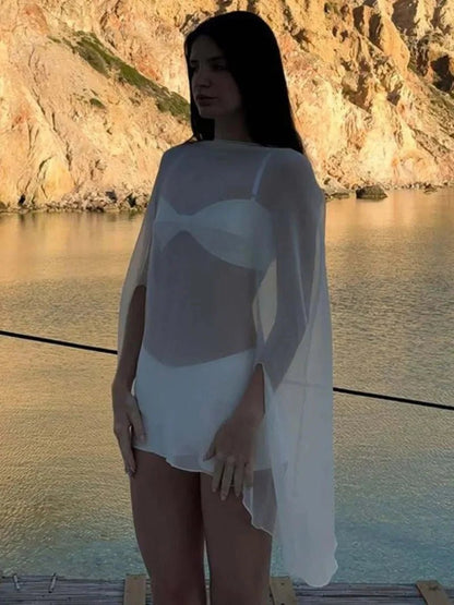 SOKYND Chelsea Loose Blouse Cover - up BlouseWhiteS