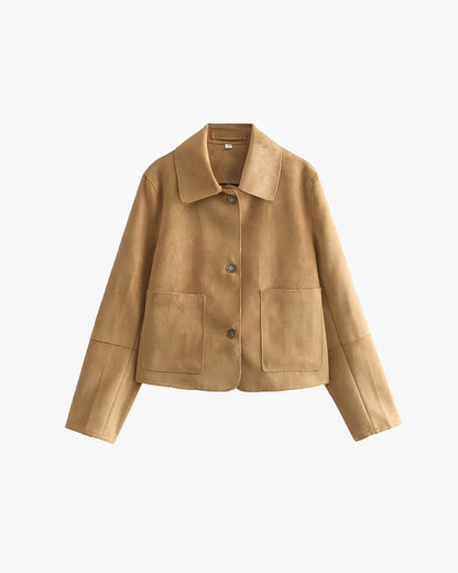 SOKYND Edie Faux Suede Cropped Jacket JacketSOKYND-211159-M-OS-85623M