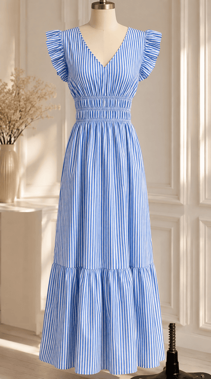 SOKYND Emily Striped Empire Maxi Dress DressSOKYND-943255-S-OS-90327S