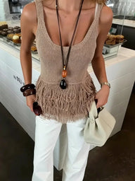 Emma Tassel Knit Tank