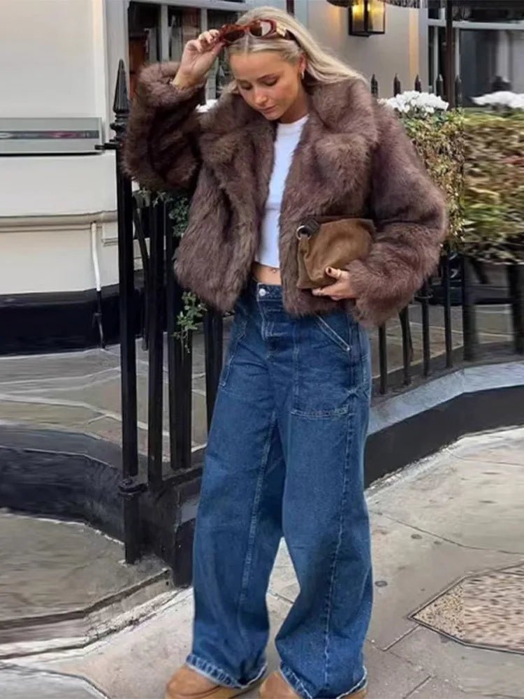 SOKYND Estelle Faux Fur Coat Coats & JacketsvD1767356248753918275CoffeeS