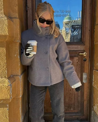 SOKYND Ezra elegant Jacket with Stand Collar Coats & JacketscS1767356248733356977GreyS