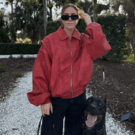 Hanna Faux Leather Moto Jacket