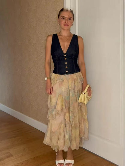 SOKYND Hannah Tiered Boho Maxi Skirt SkirtSOKYND-910295-XS-OS-09239XS