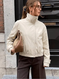 Isabel Cropped Bomber Jacket