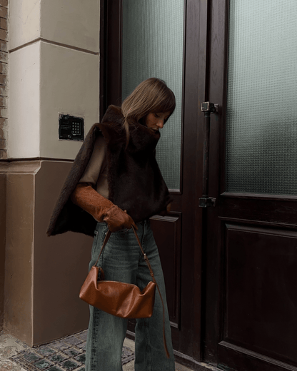 SOKYND Ivonne Faux Fur Turtleneck Vest VestsqJ1767625273836516852BrownL