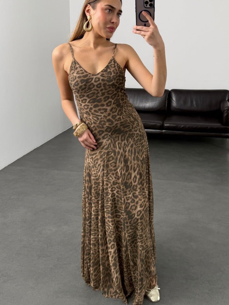 SOKYND Jasmine Leopard Print Strap Maxi Dress DressSOKYND-233047-S-OS-50167S