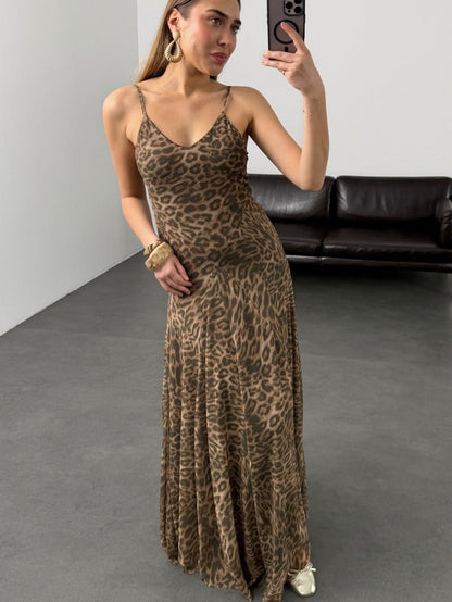 SOKYND Jasmine Leopard Print Strap Maxi Dress DressSOKYND-233047-S-OS-50167S