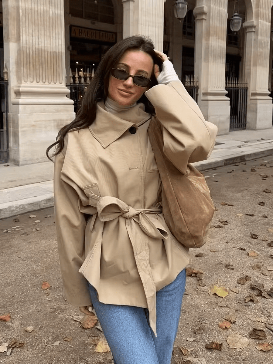 SOKYND Jenny Asymmetric Belted Trench Coat Coats & JacketsSOKYND-748439-BEI-S-59607BeigeS