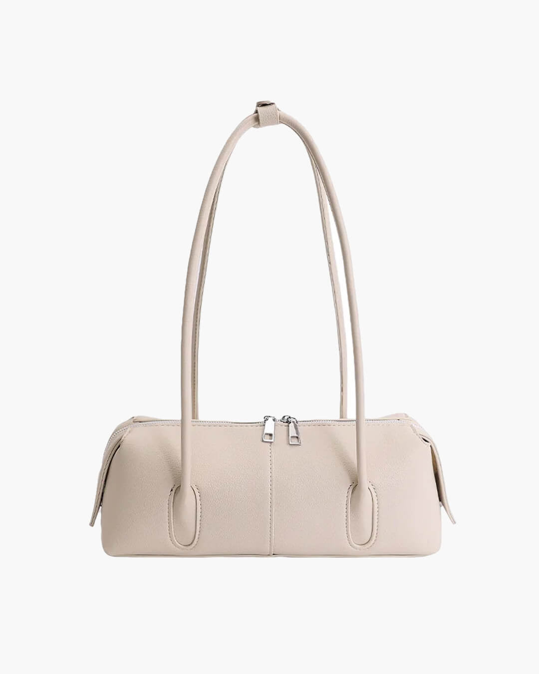 SOKYND Jessica Cylindrical Leather Shoulder Bag BagSOKYND-703639-TAU-OS-45623Taupe-Grey