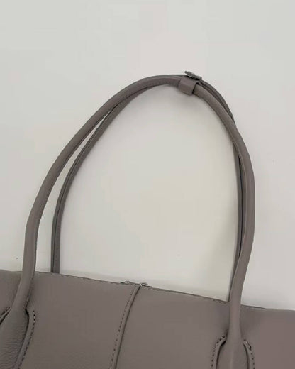 SOKYND Jessica Cylindrical Leather Shoulder Bag BagSOKYND-703639-TAU-OS-45623Taupe-Grey