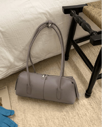 SOKYND Jessica Cylindrical Leather Shoulder Bag BagSOKYND-703639-WHI-OS-80087White