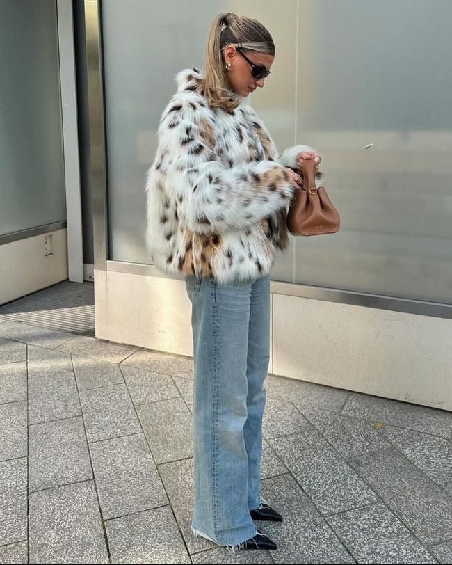 SOKYND Josephine Leopard Faux Fur Coat Coats & Jacketshu1767625273836626982White LeopardXS