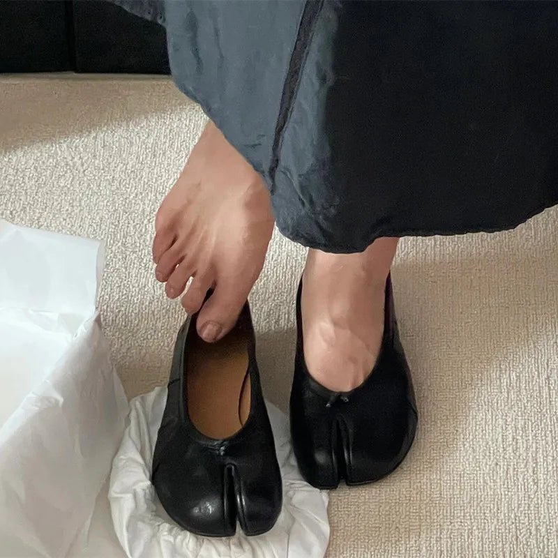 SOKYND Kaira Split-Toe Leather Mules ShoesSOKYND-414103-BLA-35-42199Black35