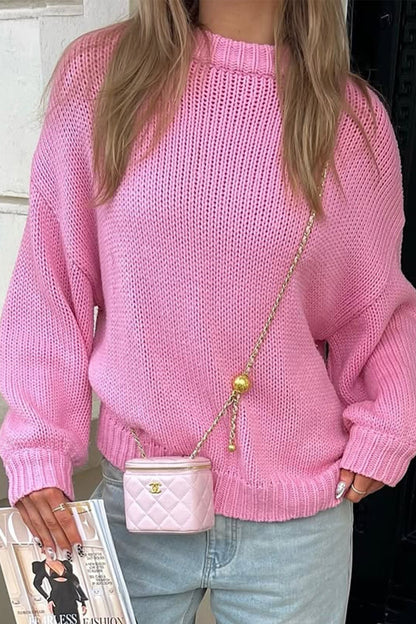 SOKYND Katie Crew Neck Layering Sweater SweaterSOKYND-960023-PIN-S-70551PinkOne Size
