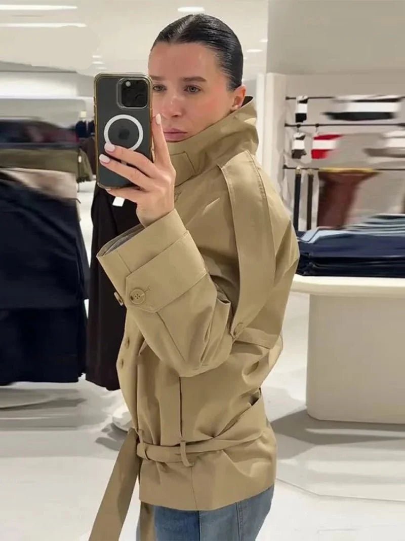 SOKYND Katie High Neck Cropped Utility Trench JacketSOKYND-275415-M-OS-56087M