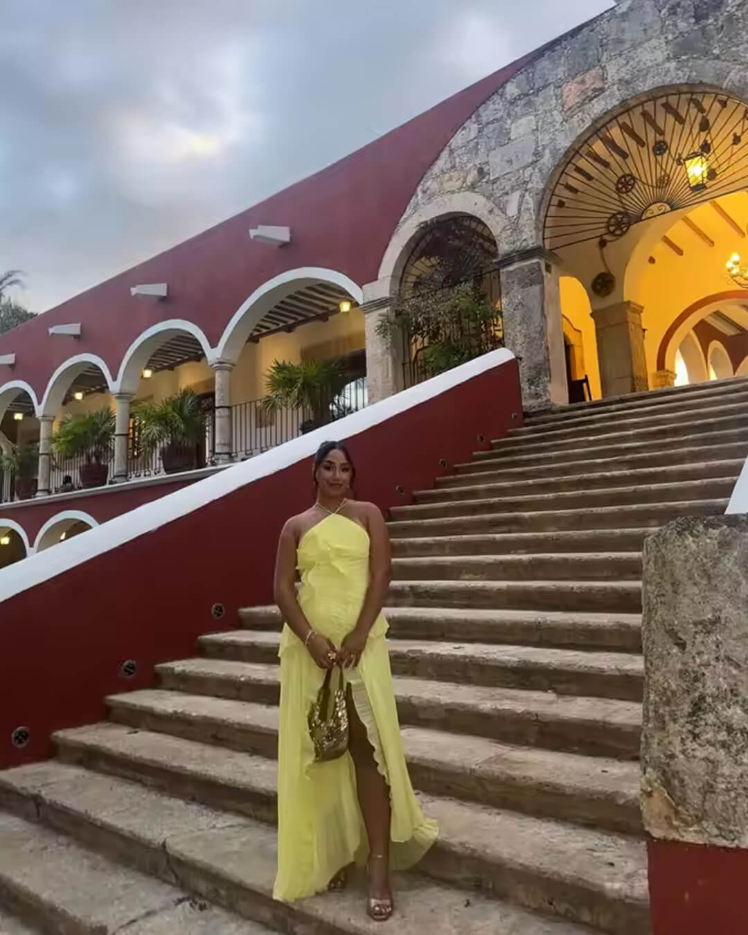 SOKYND Kris Halter Strap Ruffled Tule Dress DressesFg1772777205897890254YellowL