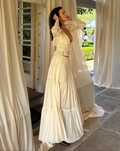 SOKYND Laetitia Lace V-Neck Maxi Skirt Set Matching SetsSOKYND-918487-M-OS-66007M