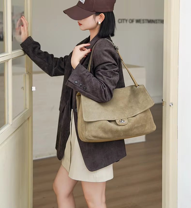 SOKYND Lara Matte Suede Crossbody Tote BagSOKYND-215383-BRO-OS-35095Brown