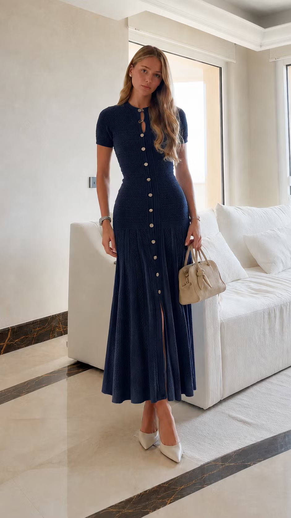 SOKYND Layla Ribbed Knit Midi Dress DressesSOKYND-409943-NAV-XS-45015NavyXS