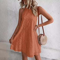Lena Eyelet Embroidered Mini Dress