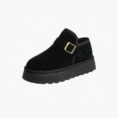 SOKYND Lena Slip-On Suede Platform Ankle Booties ShoesSOKYND-016215-BLA-42-27159Black42