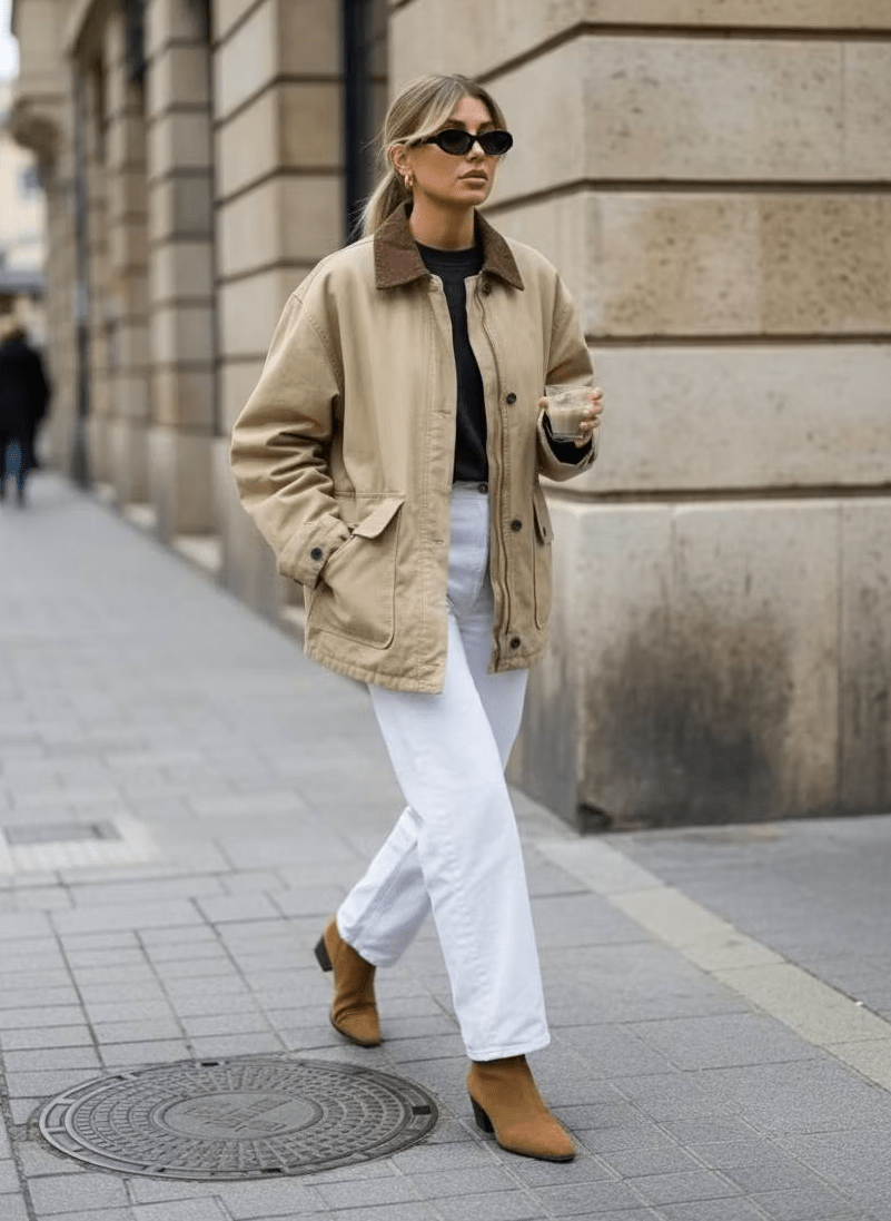 SOKYND Linda Vintage Utility Canvas Jacket JacketSOKYND-119895-BEI-S-18935BeigeS