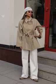 Lucy Belted Wrap Trench Coat