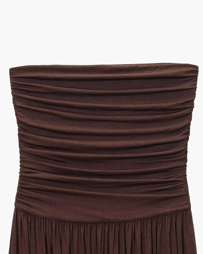 SOKYND Luz Strapless Ruched Maxi Dress Dressestl1774219786668310585M