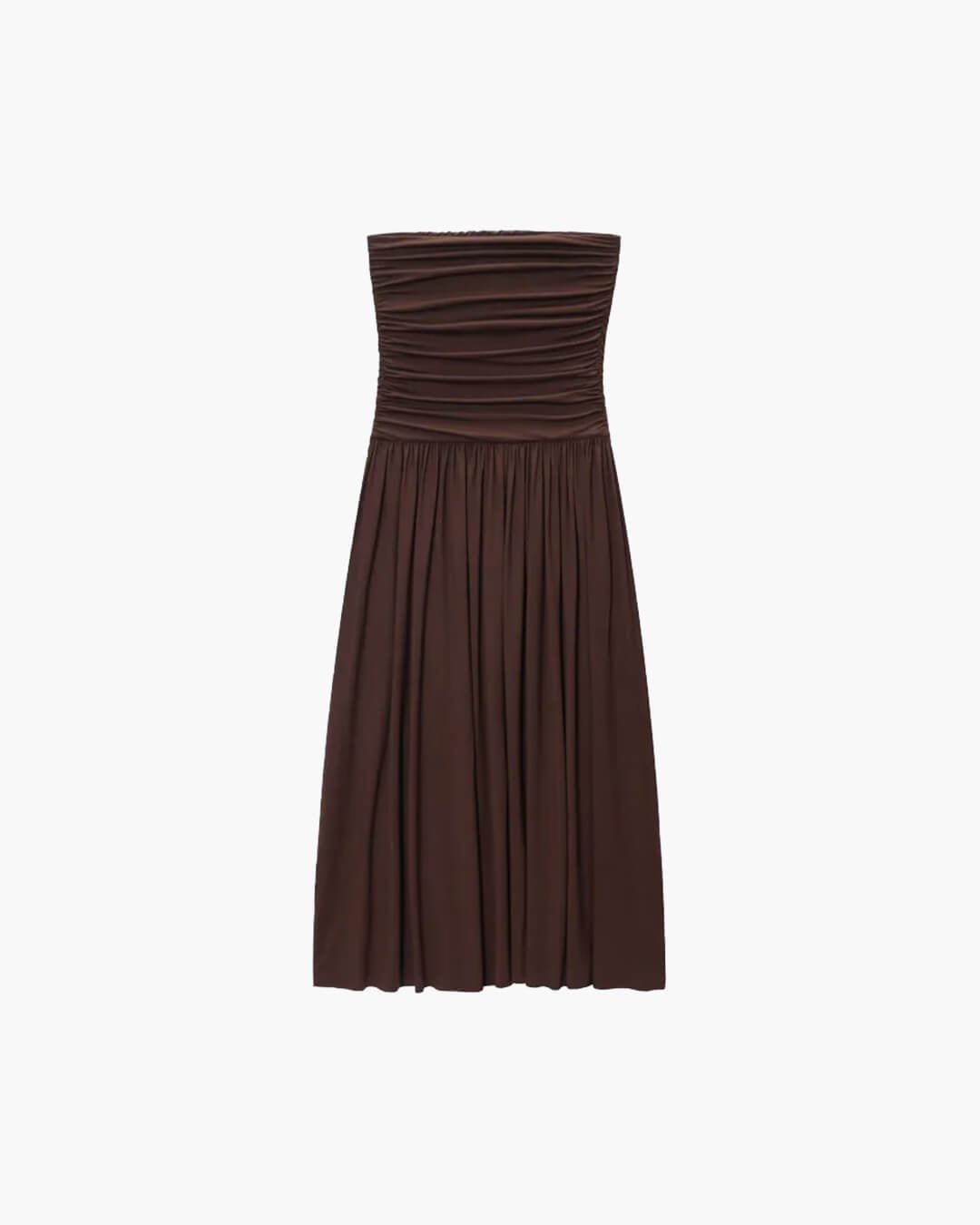 SOKYND Luz Strapless Ruched Maxi Dress Dressesvn1774219786668230346S