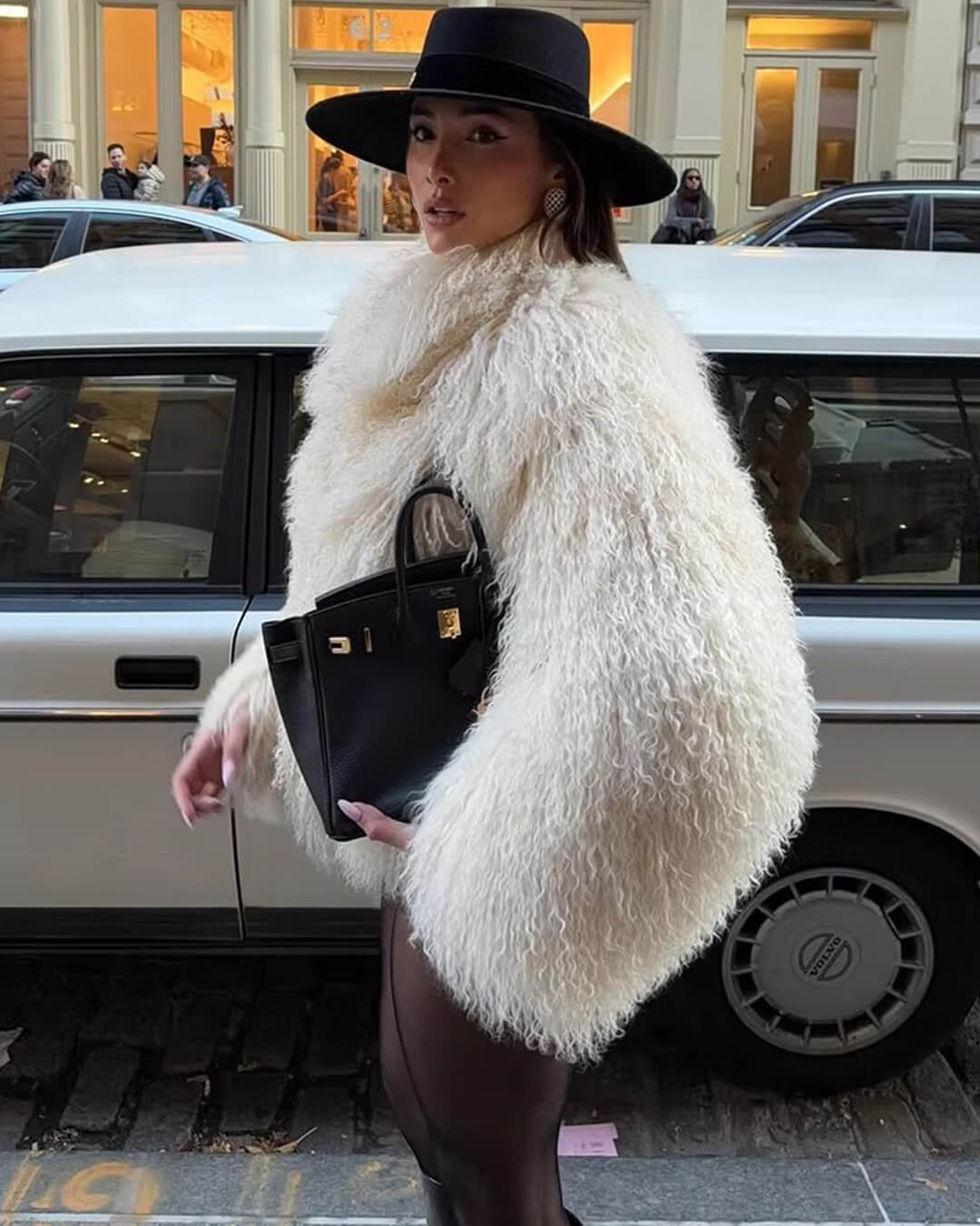 SOKYND Lyndie Short Faux Fur Coat Coats & JacketsAA1767625273825359463WhiteS