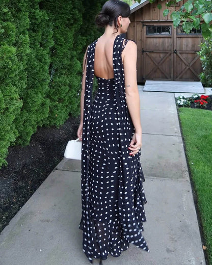 SOKYND Maica Polka Dot Maxi Dress DressL