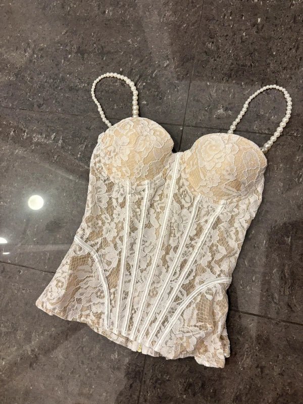 SOKYND Malina Lace Sheer Bustier Cami TopsSOKYND-357591-WHI-L-46711WhiteL