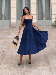 Marjorie Sleeveless Strap Midi Dress