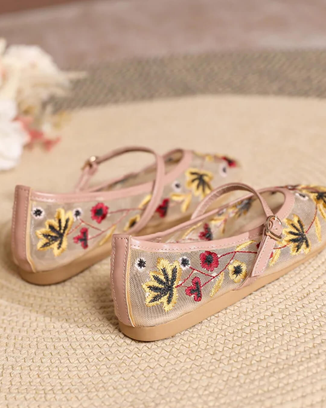 SOKYND Mia Embroidered Ballet Flats ShoesrK1772777205918888761Apricot39