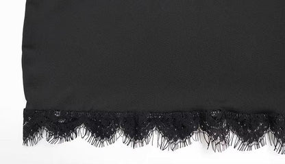SOKYND Mila Lace Trim Long Sleeve Mini Dress DressSOKYND-157463-BLA-S-76183BlackS