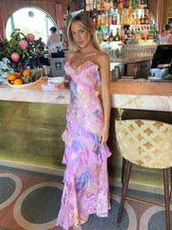 Nancy Ruffled Sleeveless Maxi Dress